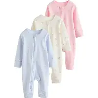 Next Pyjama beige / bleu clair / rose clair / blanc
