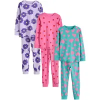 Next Pyjama émeraude / lavande / violet foncé / rose