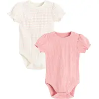 Cool Club Barboteuse / body rose ancienne / rose pastel / blanc cassé