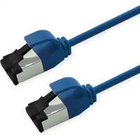 Roline S/FTP Patchkabel Kat.8.1, Slim, PoE, blau, 5m