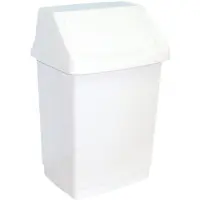 Curver Poubelle avec couvercle - 25 x 46 x 24 cm / blanc / 15 litres