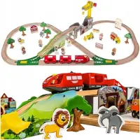 Kruzzel Chemin de fer en bois pour enfants