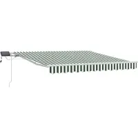 vidaXL Store extensible vert et blanc 300 x 250 cm