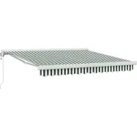 vidaXL Store vert et blanc 350 x 250 x 165 cm