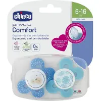 Chicco Sucette en silicone Physio Confort Enfant 6-16 M 2u