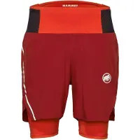 Mammut - Short stretch léger running trail - Aenergy TR 2 in 1 Shorts Men Dark Red Black pour Homme - Taille XS - Rouge