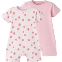 TWO SOON Pyjama vert / rose / rose pastel / grenadine