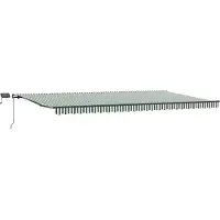 vidaXL Store extensible vert et blanc 600 x 350 cm