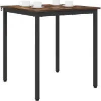 vidaXL Table d'appoint, 70 x 70 x 75 cm, panneau de fibres de bois, imitation chêne fumé