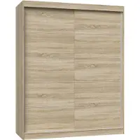 Top E Shop Cdf Armoire Coulissante Iga 160 Cm Porte Coulissante Avec Barres De Muntin Chêne Sonoma