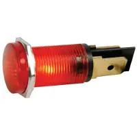 HQ Products Lampe témoin ronde - 14 mm - 220 V - Rouge