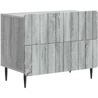 vidaXL Cabinet de chevet avec tiroir Sonoma gris 62 x 34,5 x 49,5 cm