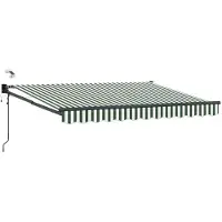 vidaXL Store électrique rétractable vert et blanc 3,5 x 2,5 m