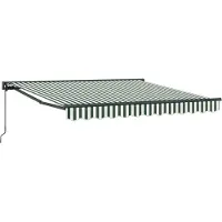 vidaXL Cadre de store vert et blanc 350 x 250 cm