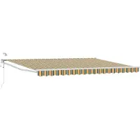 vidaXL Store électrique rétractable vert et jaune 4,5 × 3 m