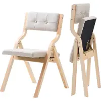 Vevor Chaise pliante en bois avec coussin