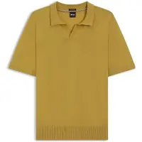 BOSS Polo en maille de laine mérinos à col Johnny