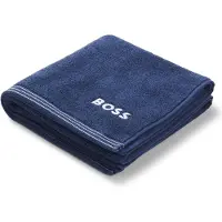BOSS Serviette de toilette en coton avec logo brodé en contraste
