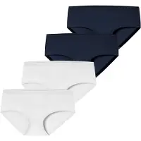 Schiesser Culotte ' Invisible Cotton ' bleu nuit / blanc