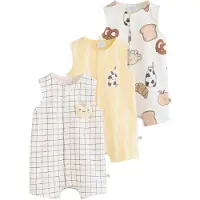 Next Barboteuse / body marron / jaune clair / noir / blanc
