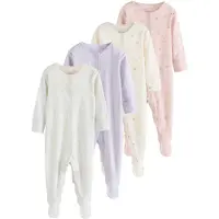 Next Pyjama beige clair / bleu clair / lavande / rose ancienne