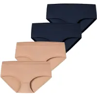Schiesser Culotte ' Invisible Cotton ' beige / nude / bleu nuit