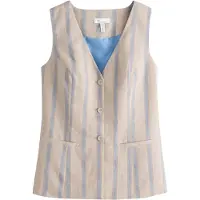 Next Gilet de costume beige / bleu clair