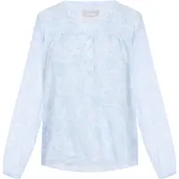 Usha Chemisier bleu clair / blanc