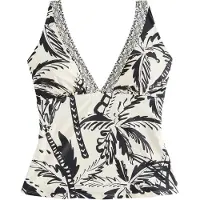 Next Haut de tankini noir / blanc