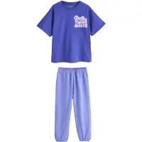 Next Pyjama gentiane / bleu denim / lilas