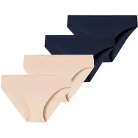 Schiesser Slip ' Invisible Light ' sable / bleu nuit
