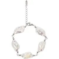 Usha Bracelet argent / blanc perle