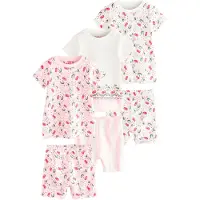 Next Pyjama vert foncé / rose / rouge / blanc