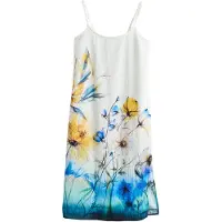 Next Robe d’été bleu / jaune / rose pastel / blanc