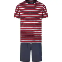 Phil&Co. Pyjama court 'Phil &amp; Co Heren Shortama Korte Pyjama Set' rouge