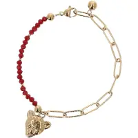 Usha Bracelet marron châtaigne / or