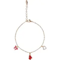 Mymo Bracelet or rose / rouge / transparent