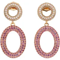 Usha Boucles d'oreilles or rose / violet / blanc