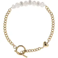 IZIA Bracelet or / blanc perle