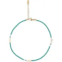 IZIA Bracelet turquoise / or