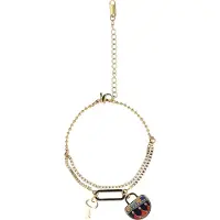 IZIA Bracelet or / rouge / noir