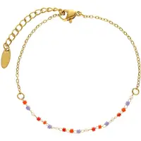 IZIA Bracelet or / violet / rose