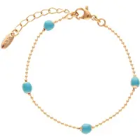 IZIA Bracelet turquoise / or rose
