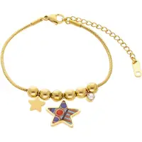 Usha Bracelet or / mélange de couleurs