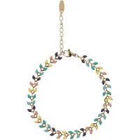 IZIA Bracelet bleu / jaune clair / or / violet