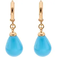 GRASSLAND Boucles d'oreilles bleu / or rose