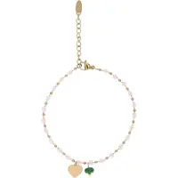 IZIA Bracelet or / vert / rose