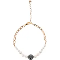 Usha Bracelet or rose / noir / blanc perle