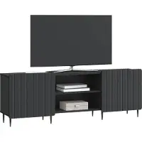 vidaXL Meuble TV noir 150 x 31 x 52 cm en aggloméré