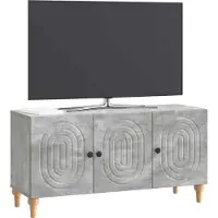 vidaXL Meuble TV , gris béton, 99 x 34,5 x 50 cm, aggloméré
